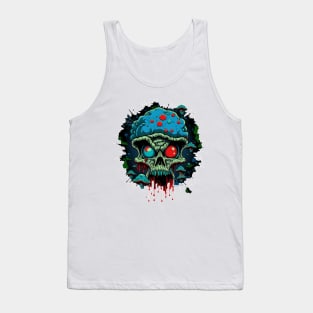 Mushroom brain dead zombie Tank Top